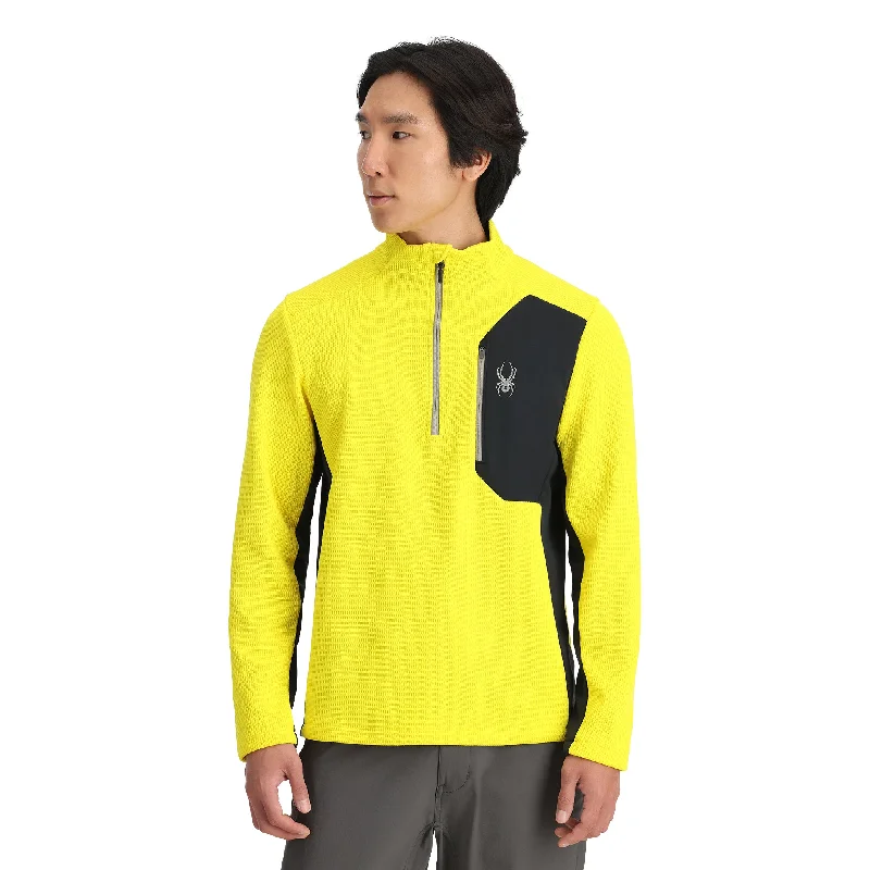 Men's Hoodies with Adjustable HoodsMens Bandit Half Zip - Acid Yellow