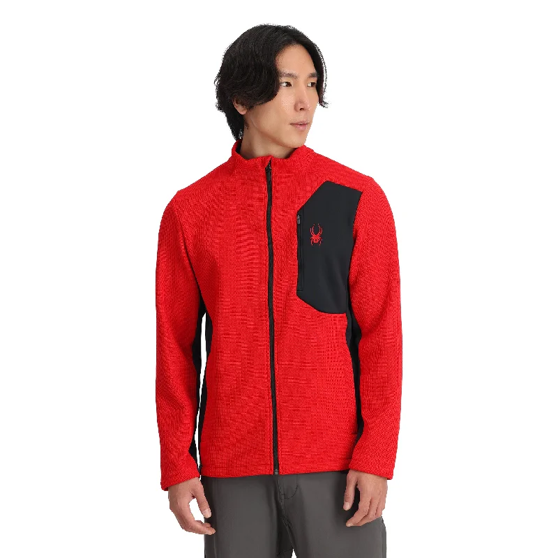 Men's Hoodies with Contrast StitchingMens Bandit Full Zip - Spyder Red