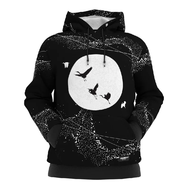 Practical Men's Water-Resistant HoodiesBirds and Moon Hoodie