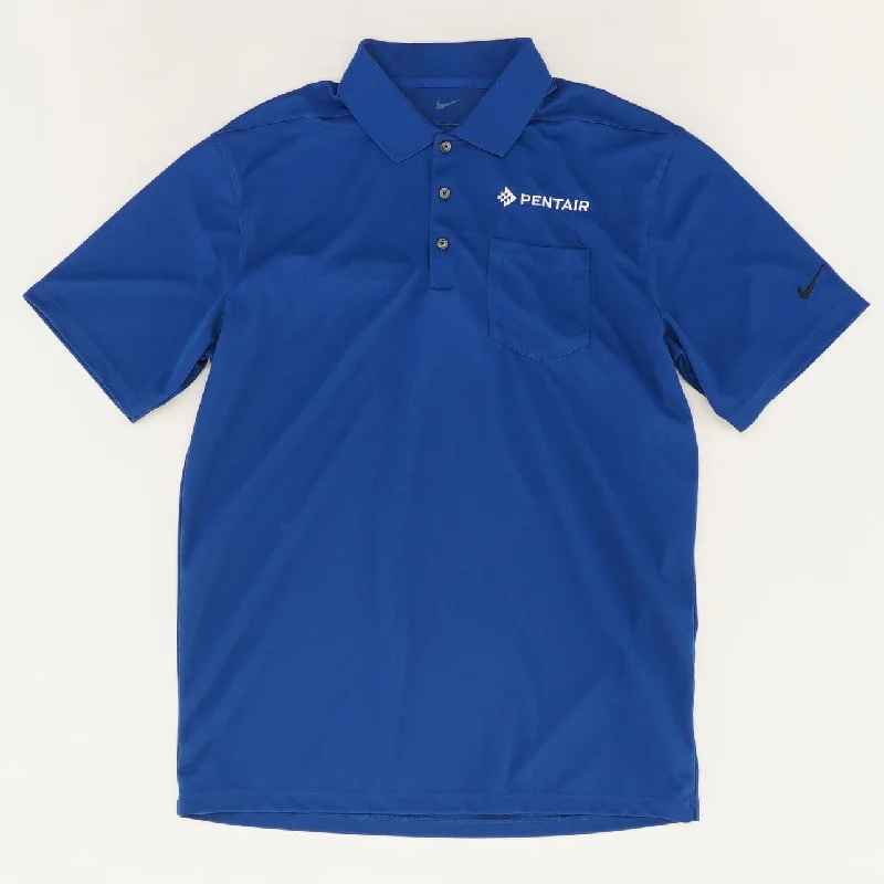 Men's Shirts with Wrinkle-Resistant FabricBlue Short Sleeve Polo