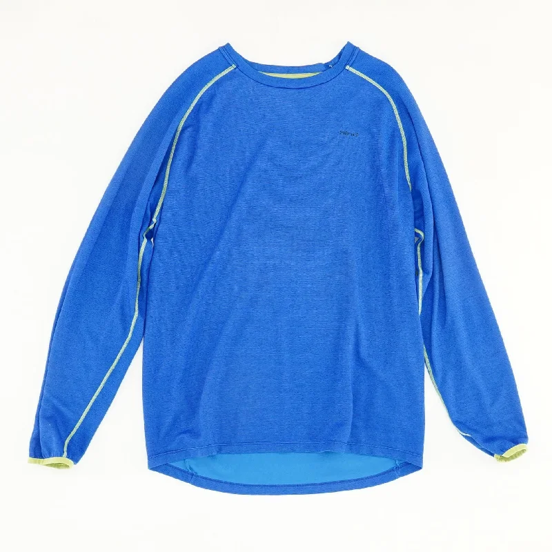 Men's Shirts with Logo EmbossmentsBlue Solid Crewneck T-Shirt