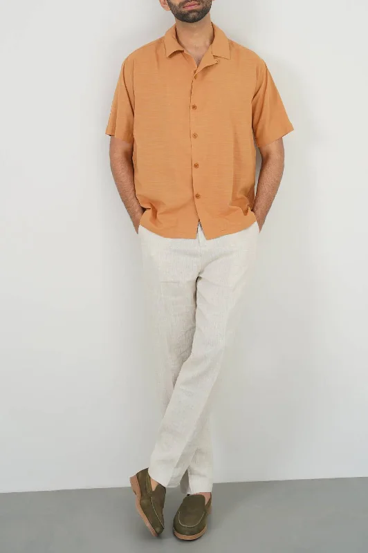 Men's Solid-Color Button-Down Shirts for VersatilityCASUAL SAFARI SHIRT