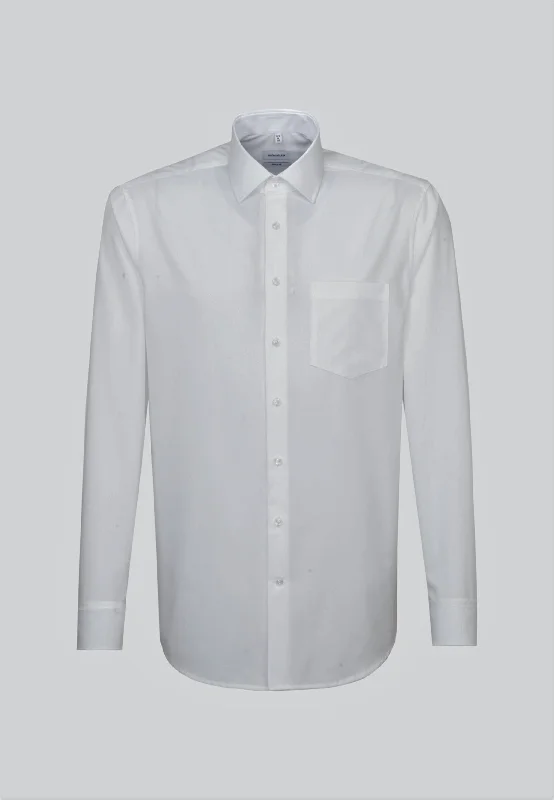 Men's Custom Dress Shirts for a Personalized FitSeidensticker Double Cuff White Regular Fit Shirt.