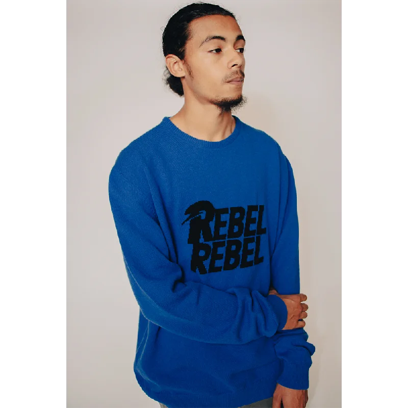 Men's Hoodies with Military InfluenceDavid Bowie | Blue Rebel Rebel | Men's