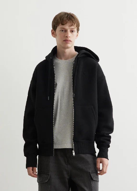 Men's Hoodies with Asymmetric ZippersEmbossed Hoodie