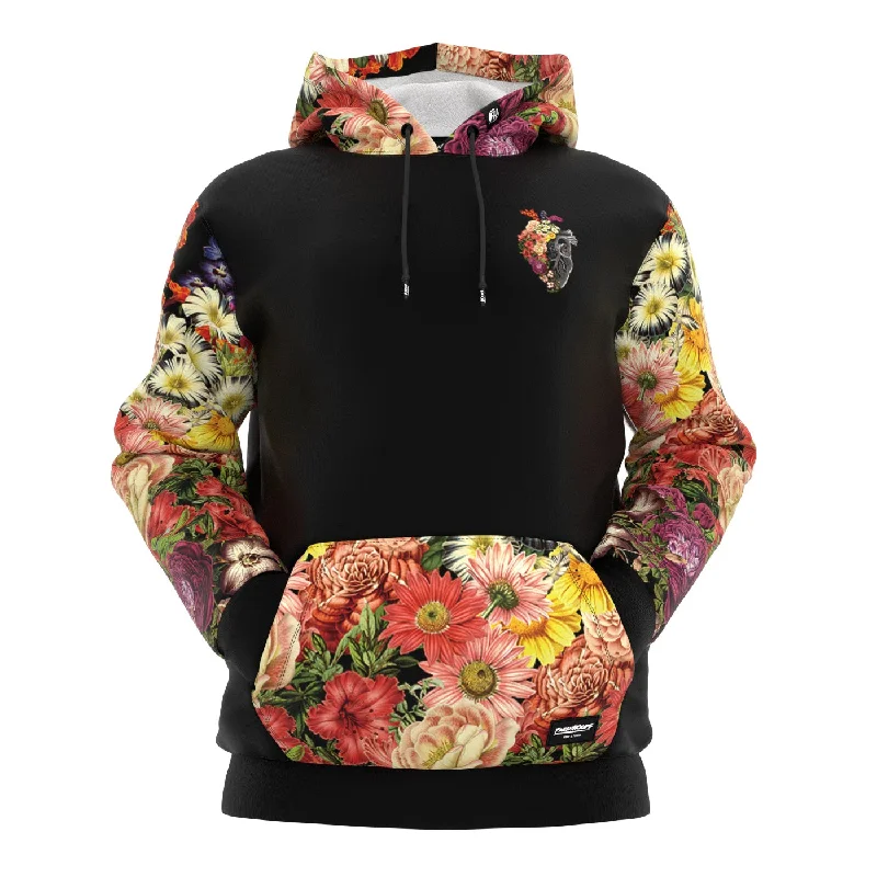 Men's Hoodies with Appliqué DetailsFlower Heart Hoodie