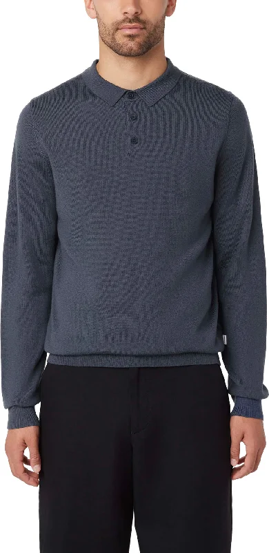 Men's Sweaters with Adjustable HemlinesMerino Polo Sweater - Men's|-|Chandail polo en laine mérinos - Homme