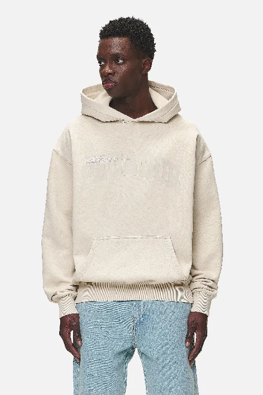 Men's Hoodies with Embroidered PatchesGilford Oversized Hoodie Washed Desert Sand