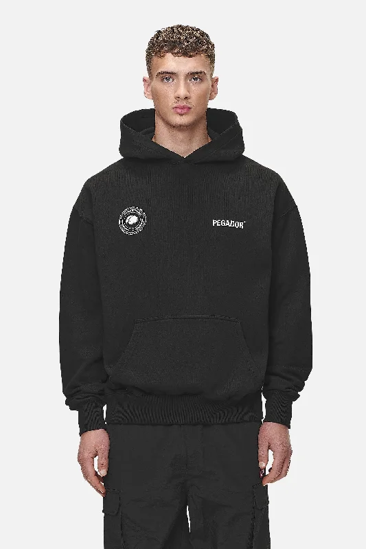 Men's Hoodies with Kangaroo PocketsGordan Oversized Hoodie Washed Black