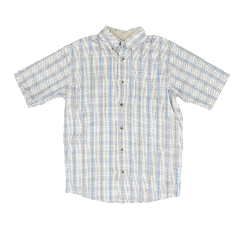 Men's Shirts with French CuffsGray Plaid Short Sleeve Button Down