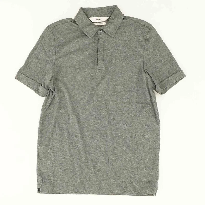 Men's Shirts with UV ProtectionGray Solid Short Sleeve Polo