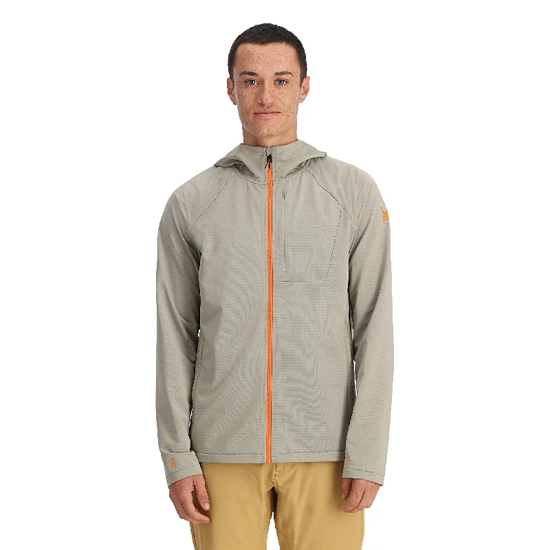 Men's Hoodies with Zippered PocketsMens Gridweb Hoodie - Concrete