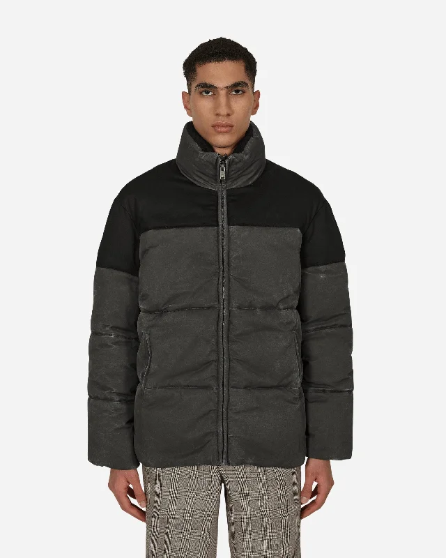 Trendy Men's Anorak JacketsCanvas Puffer Jacket Black