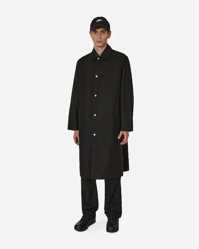 Men's Coats Made in ItalyWater-Repellent Cotton Coat Black