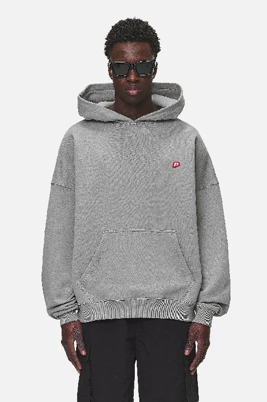 Men's Hoodies for LayeringLeono Boxy Hoodie Washed Cool Grey