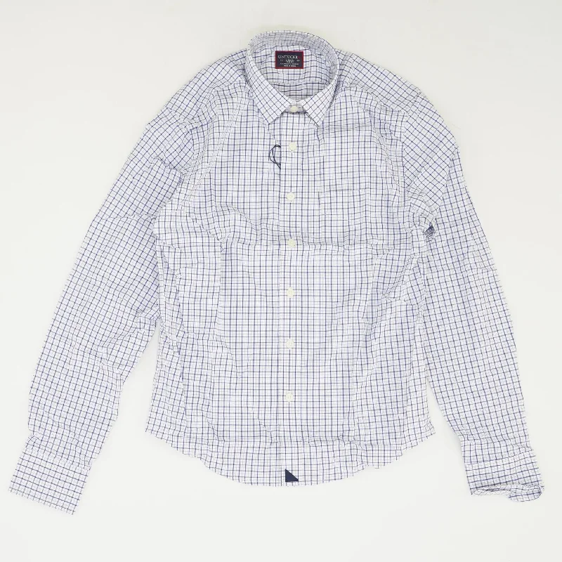 Men's Shirts with Barrel CuffsLincourt Purple Check Long Sleeve Button Down