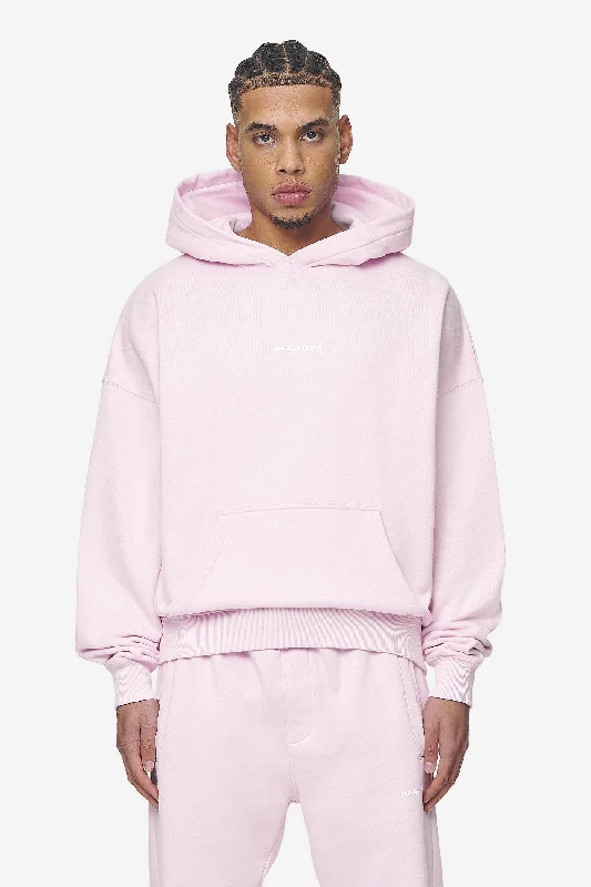 Men's Hoodies with Military InfluenceLogo Boxy Hoodie Washed Bubblegum White Gum