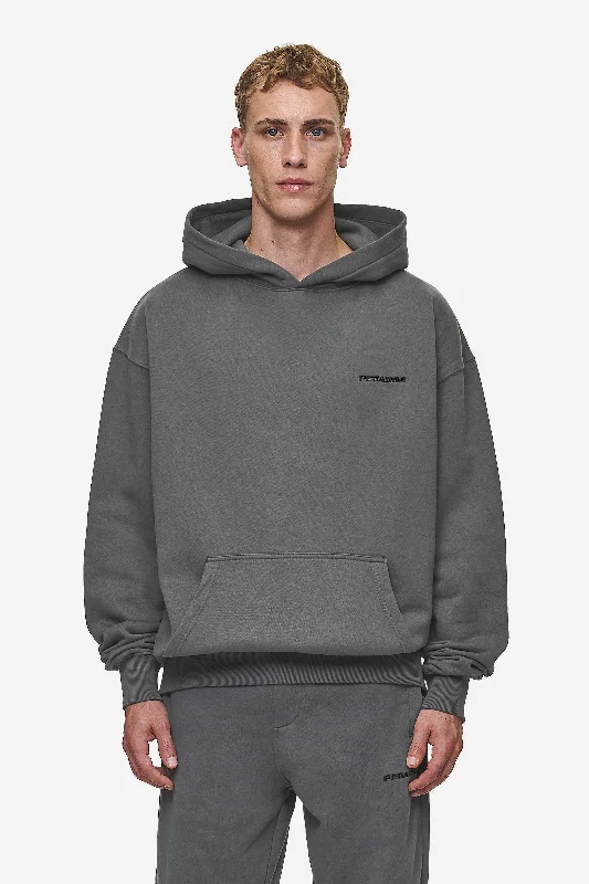 Men's Hoodies for SnowboardingLogo Oversized Hoodie Washed Anthracite