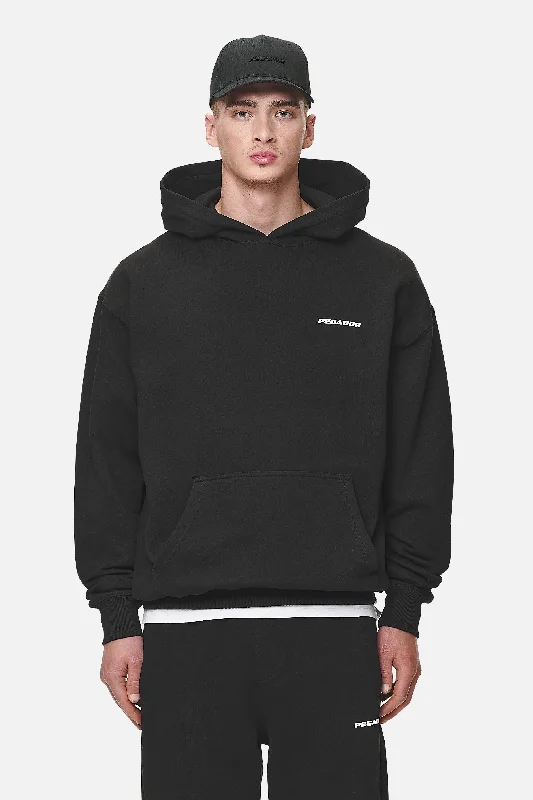 Men's Hoodies for SnowboardingLogo Oversized Hoodie Washed Black White Gum