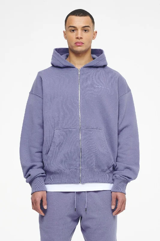 Men's Hoodies with Reflective StripesLogo Oversized Sweat Jacket Vintage Washed Magic Violet Gum