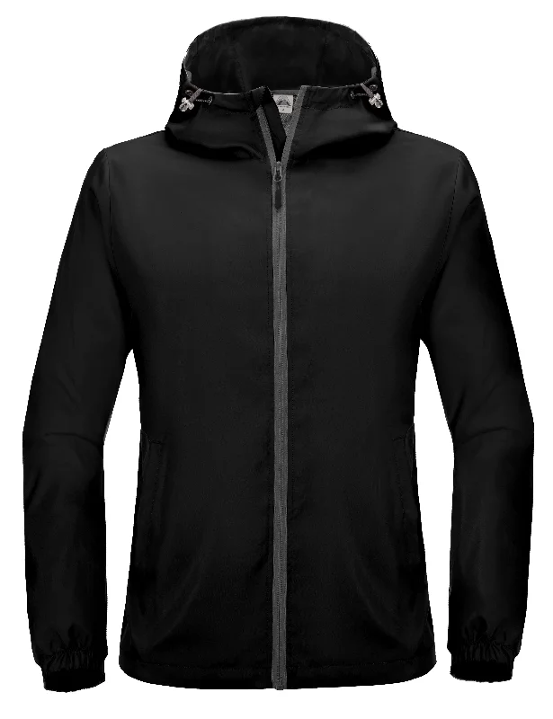 Modern Men's Field JacketsMen's Lightweight, Water-Resistant Windproof Hooded Golf Jacket