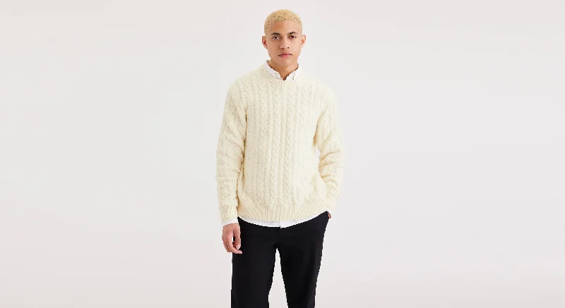 Striped Men's SweatersMen's Regular Fit Crafted Crewneck Sweater