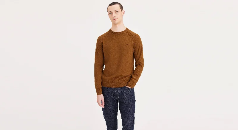 Versatile Men's Zip-Up SweatersMen's Regular Fit Crewneck Sweater