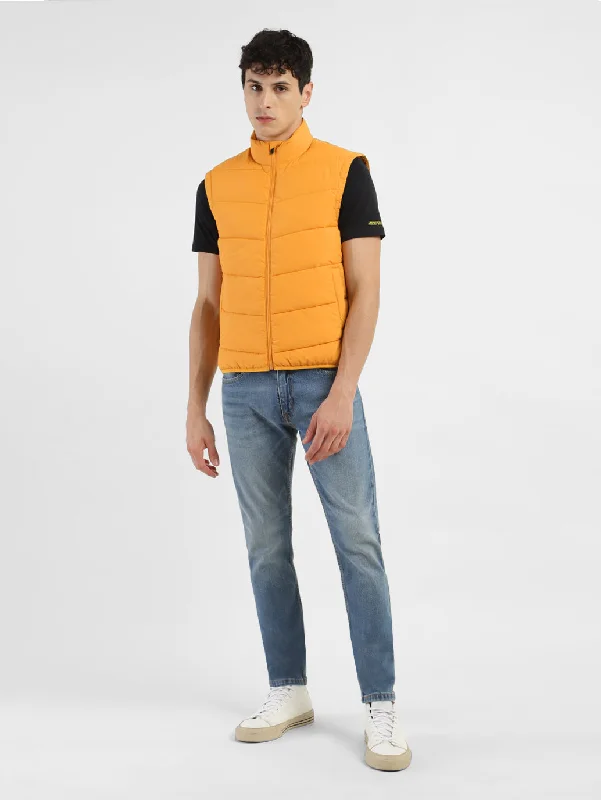 Men's Coats Made in ItalyMen's Yellow High Neck Puffer Jackets