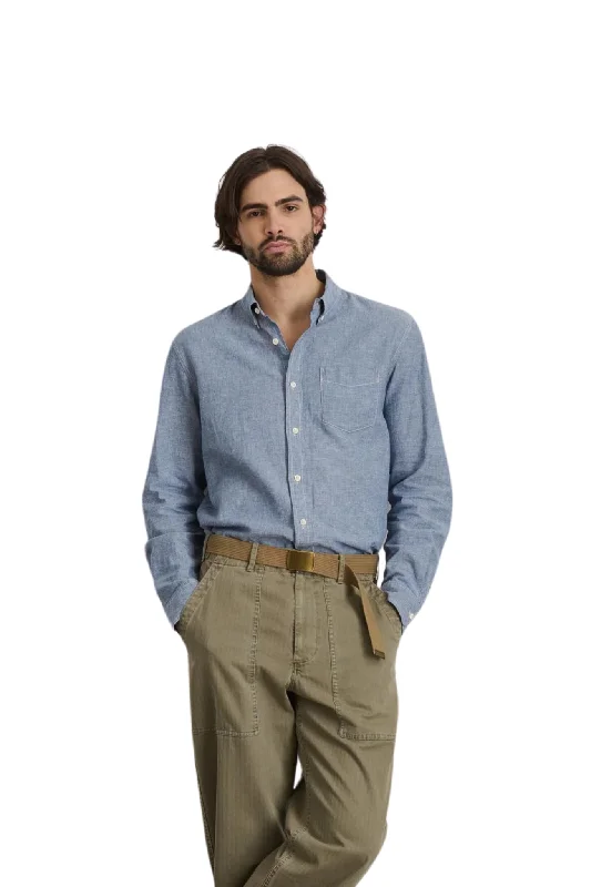 Men's Organic Cotton Shirts for Eco-ConsciousnessMill Shirt in Blue Chambray