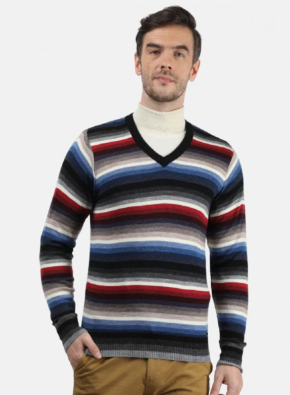 Men's Sweaters for Everyday WearMen Multicolor Solid Pullover