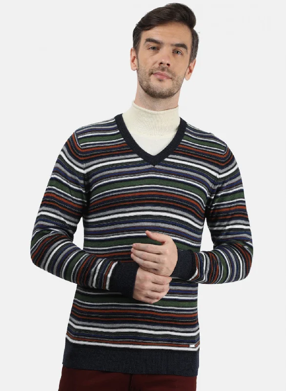 Men's Sweaters with Fair Isle PatternsMen Multicolor Solid Pullover