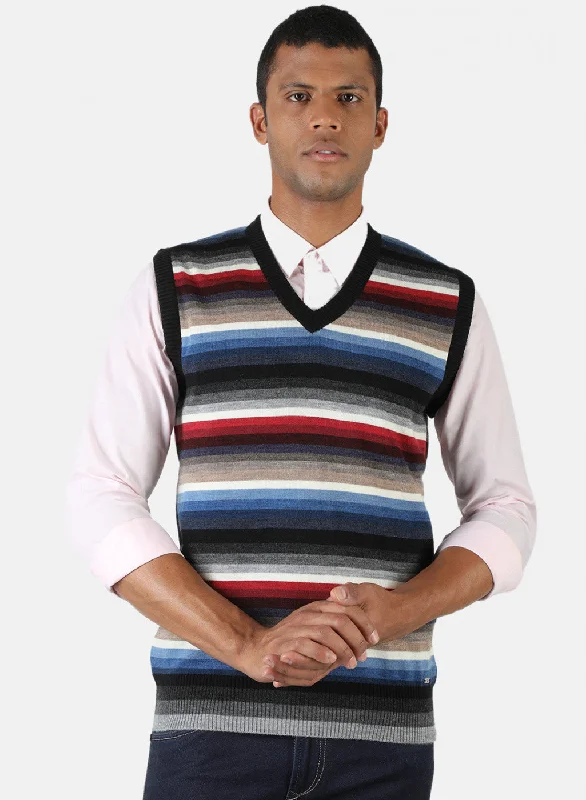 Men's Sweaters with Cable PatternsMen Multicolor Solid Sweater