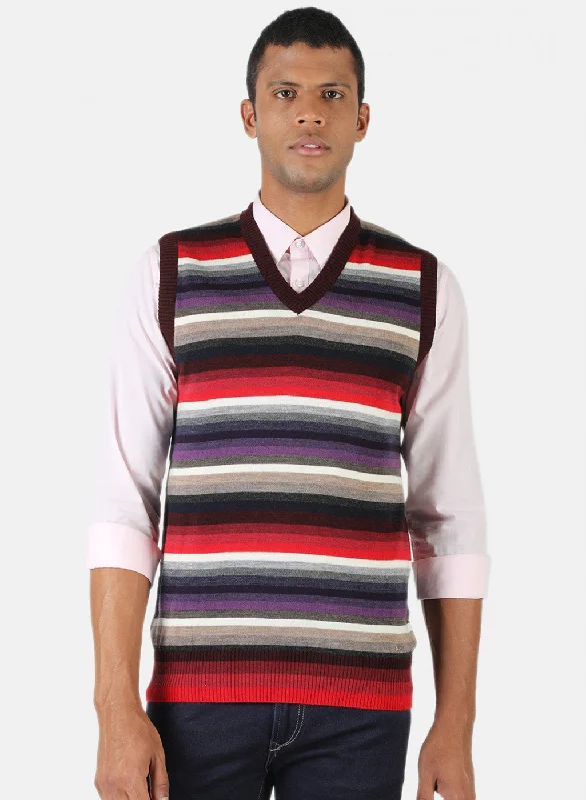 Men's Sweaters with Embroidered DesignsMen Multicolor Solid Sweater