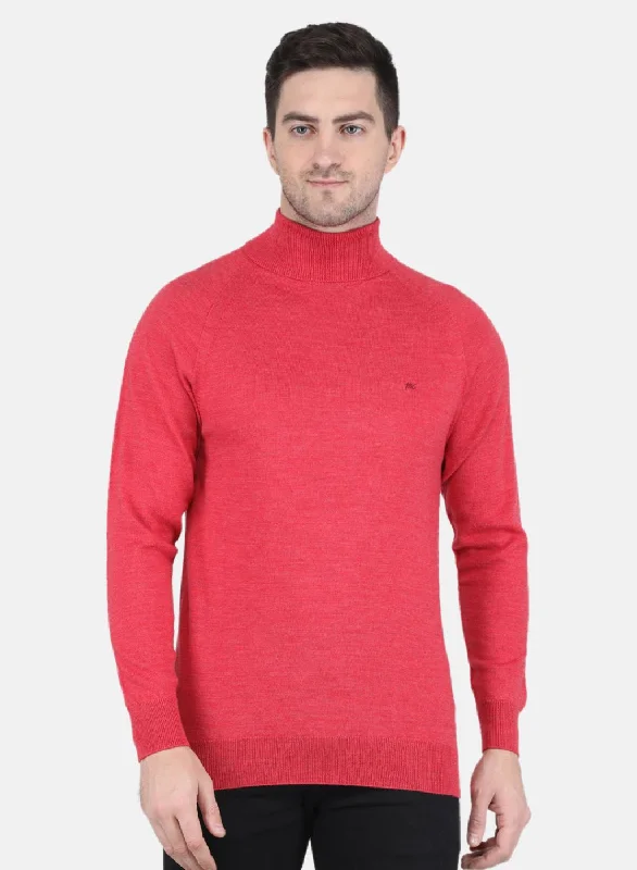 Men's Hoodies for YogaMen Pink Solid Pullover