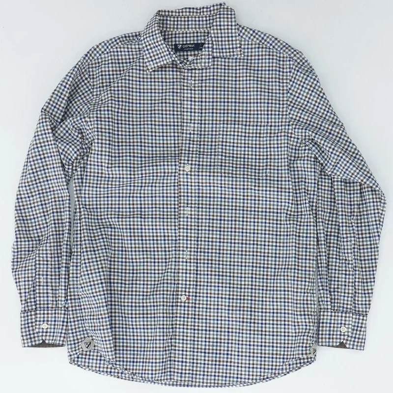 Men's Shirts with Wrinkle-Resistant FabricMulti Check Long Sleeve Button Down