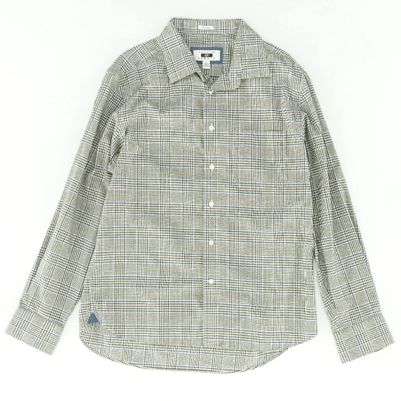 Men's Shirts with Contrast StitchingMulti Plaid Long Sleeve Button Down