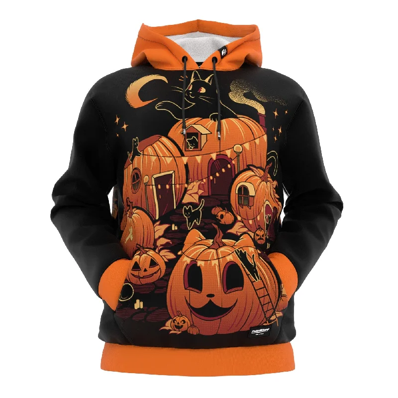 Men's Hoodies with Built-In HeadphonesPumpkin House Hoodie