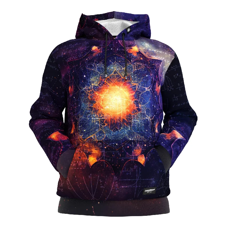 Men's Hoodies for Mild WeatherPurple Mandala Math Hoodie