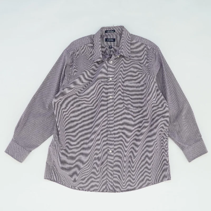 Men's Shirts with Barrel CuffsPurple Solid Long Sleeve Button Down