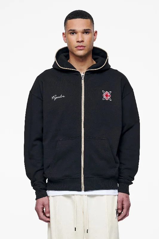 Unique Men's Custom HoodiesRiggs Oversized Sweat Jacket Black