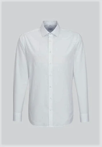 Layered Men's Henley ShirtsSeidensticker Single Cuff White Tailored Shirt