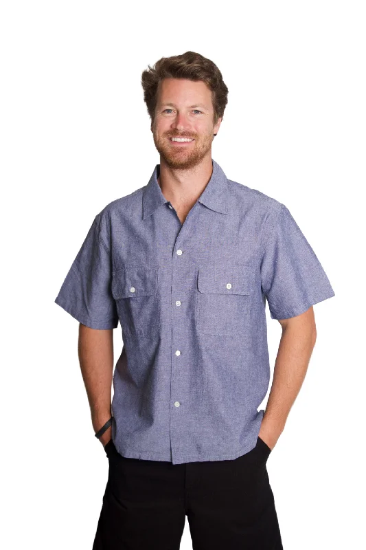 Men's Hawaiian Print Shirts for Luau PartiesService Chambray Shirt