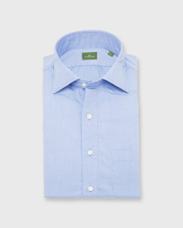 Men's Tailored Shirts for a Sharp AppearanceSpread Collar Sport Shirt in Light Blue Chambray