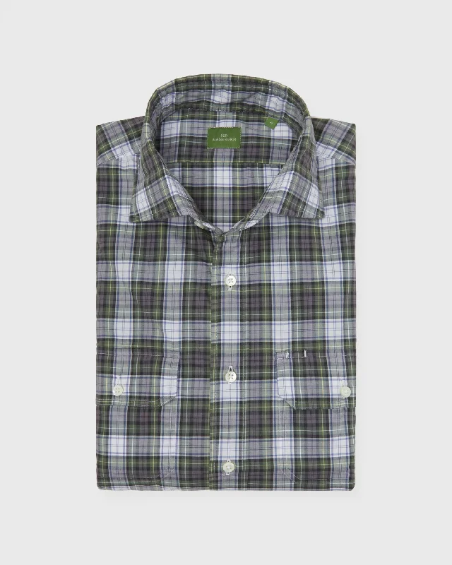 Men's Hunting Shirts for Camouflage and ComfortWork Shirt in Gordon Dress Summer Tartan Poplin