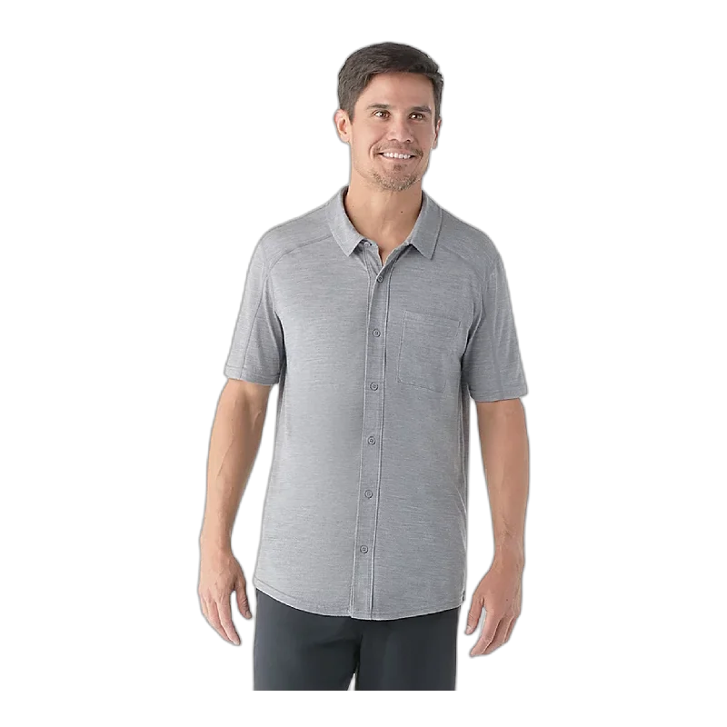 Men's Shirts with Pin CollarsMen's Short Sleeve Button Down