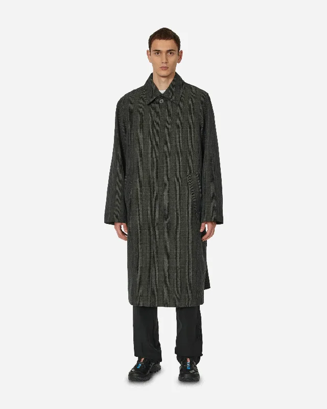 Men's Coats with Relaxed FitsGlen Check Mac Coat Charcoal