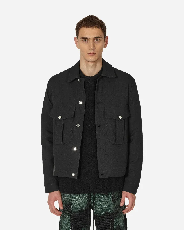 Men's Coats with Flannel LiningMilitary Jacket Black