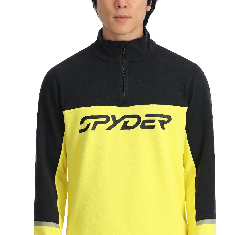 Men's Hoodies with Military InfluenceMens Speed Fleece Half Zip - Acid Yellow