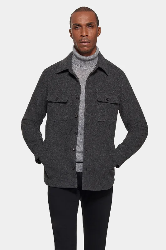 Men's Coats with Down InsulationSpektrum Shirt Jacket Charcoal