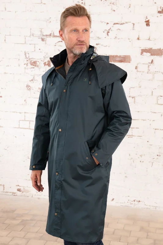 Men's Coats with Modern CutsStockman Full Length Rain Coat - Navy